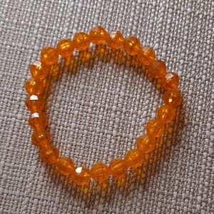 Vibrant Orange Beaded Bracelet